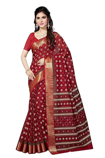 art silk with blouse piece Saree