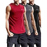 NELEUS Dry Fit Workout Athletic Muscle Tank Top Running Shirts with Hoods