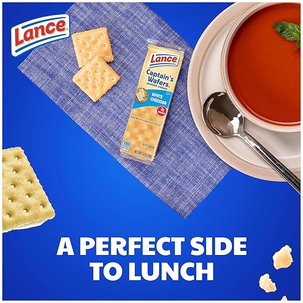 LANCE SANDWICH CRACKERS, CAPTAIN’S WAFERS WHITE CHEDDAR, 10 INDIVIDUAL PACKS, 6 SANDWICHES EACH