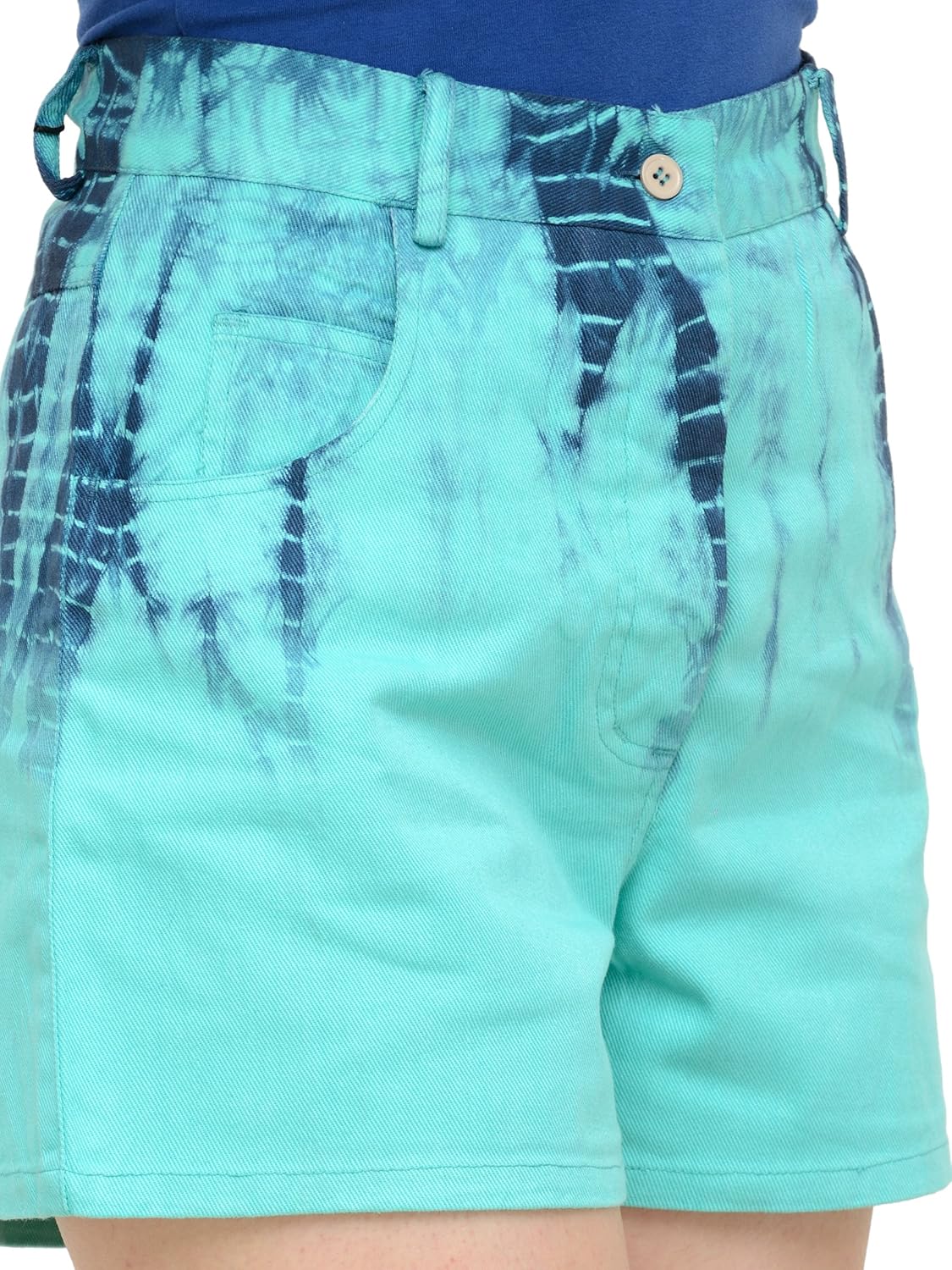teesort cotton tie-dyed shorts
