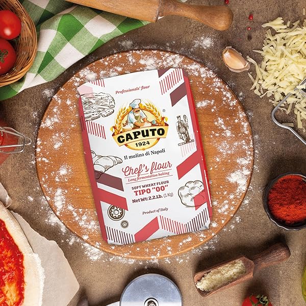 ANTIMO CAPUTO CHEFS FLOUR 2.2 LB (PACK OF 2) – ITALIAN DOUBLE ZERO 00 – SOFT WHEAT FOR PIZZA DOUGH, BREAD, & PASTA