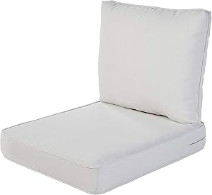 Quality Outdoor Living 29-LN02SB All-Weather Deep Seating Chair Cushion, 23 x 26, Linen