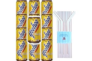 Yoo-hoo Chocolate Drink (11 fl oz can, 12 ct) & a Sophley individually Wrapped Straws set