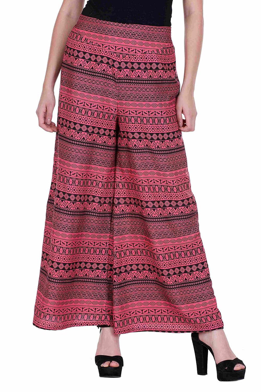 deewa pink border print palazzo