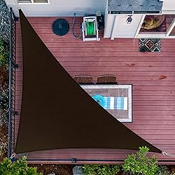 ShadeMart 15' x 15' x 21.2' Brown Sun Shade Sail