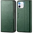 TUCCH Case for iPhone 12/iPhone 12 Pro 5G, PU Leather Folio Case Wallet with Card Slot, Kickstand Book Design [Shockproof TPU