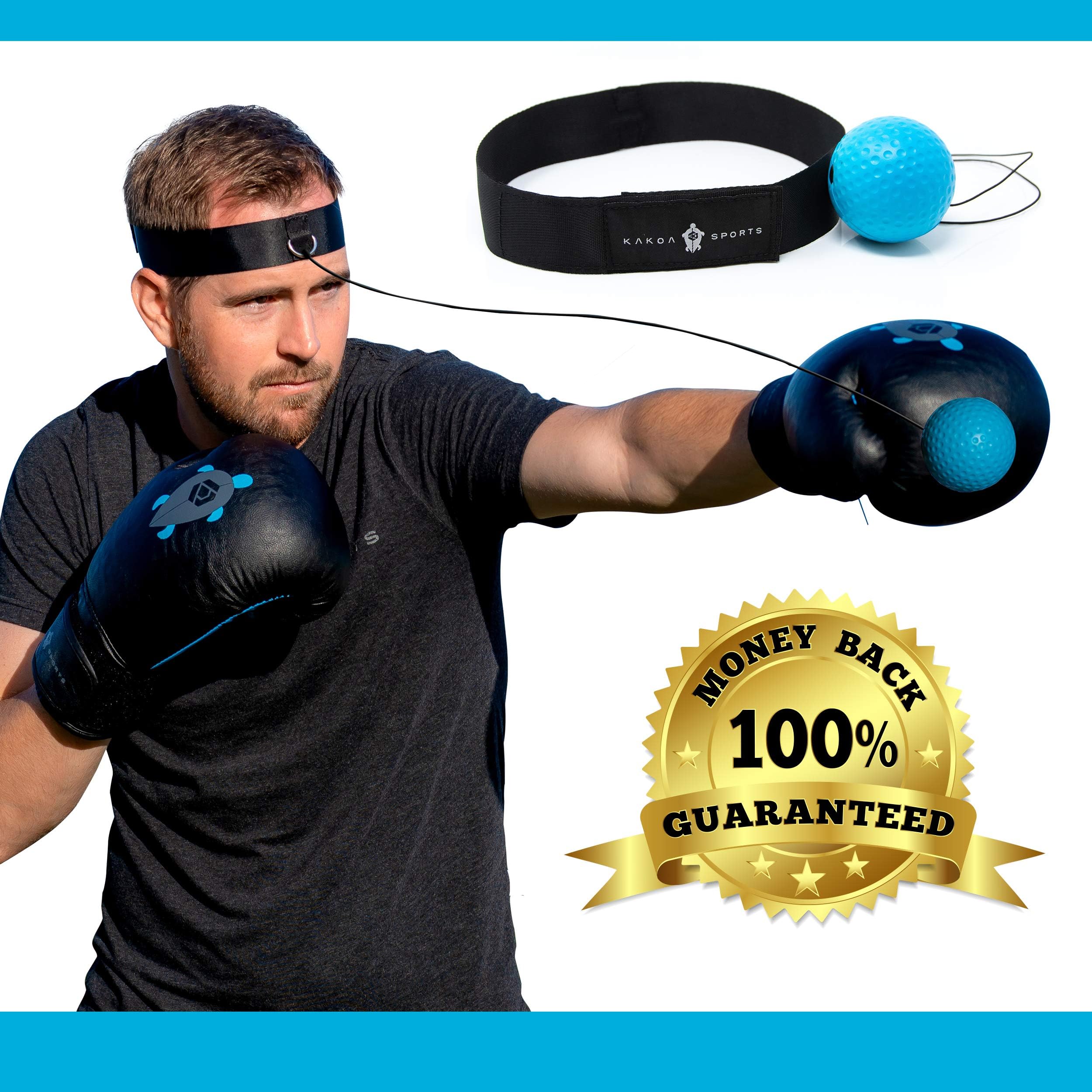 Boxing Reflex Ball with Headband Reaction Punching Ball For Kids, Men and Women Great For Speed Training and Coordination Fight Ball For MMA Training Boxing Gear Equipment For Training At Home
