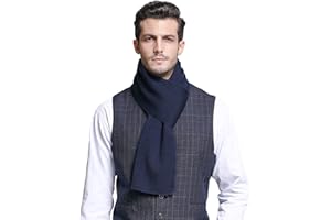 RIONA Men's Winter Cashmere Feel Australian Wool Soft Warm Knitted Scarf