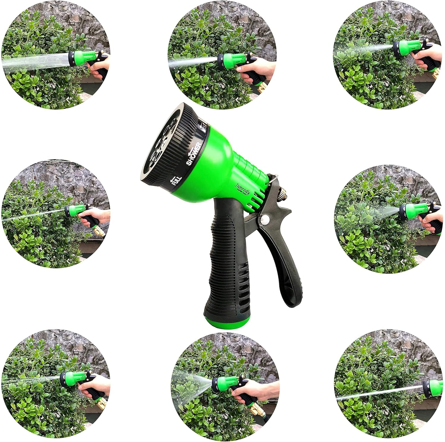Junredy Garden Hose 25ft Expandable Water Hose with 8 Function Nozzle Sprayer, Lightweight Flexible Hose with Durable 3750D Fabric, 3-Layers Latex, 3/4" Solid Fittings for Garden, Lawn, Washing Cars : Garden & Outdoor