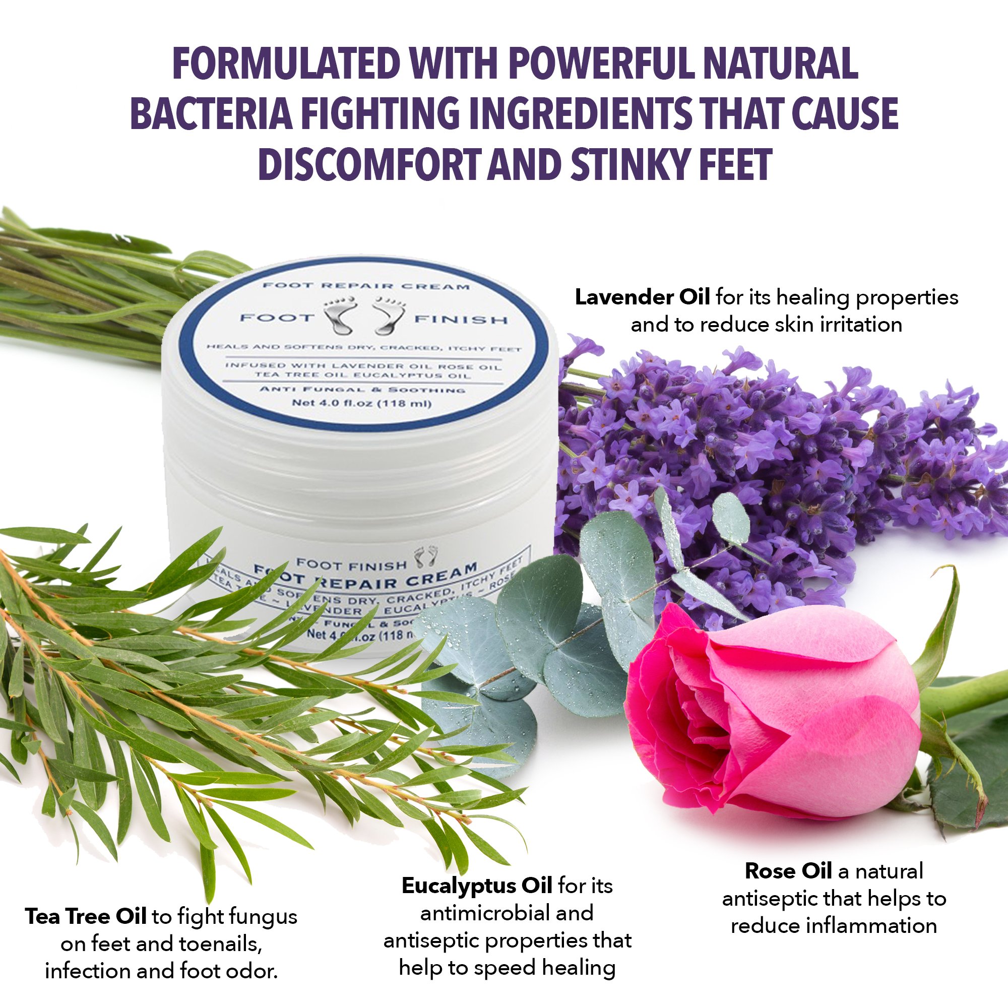 Foot Finish Foot Repair Cream for Athletes Foot Treatment 4oz Foot