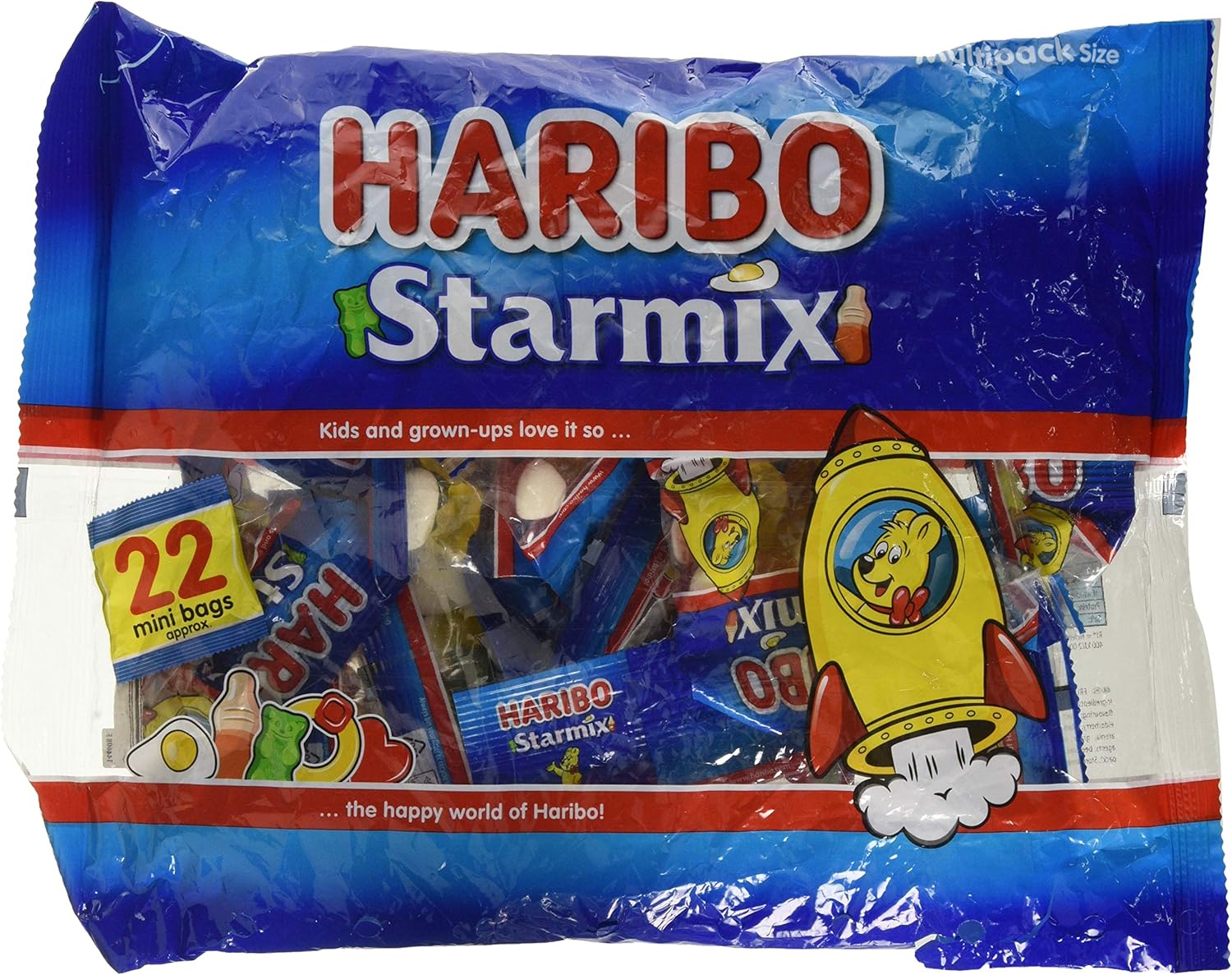 Haribo Mini Bags Party Treatsize Sweets Starmix Multipack, 352 g