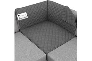 Sofa Shield Patented Sectional Couch Slip Cover, Cushion Protector, US Designed Reversible Stain and Dog Tear Resistant Slipcover, 30x30 inch Seat, Washable Covers for Dogs Pets, Charcoal