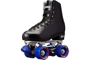 Chicago Skates Classic Quad Roller Skates for Kids, Girls & Boys – Durable & Top Performance, Adjustable High-Top Boots for Safe Indoor/Outdoor Roller Derby–60mm PU Wheels & Semi-Precision Bearings