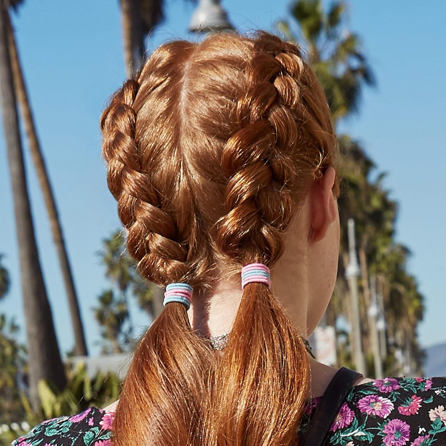 Goody Girls Ouchless Hair Elastics Perfect for Girls with Fine Hair, Curly Hair or Sensitive Scalps (60 Pieces) (Assorted in Brights and Pastels) : Ponytail Holders : Beauty