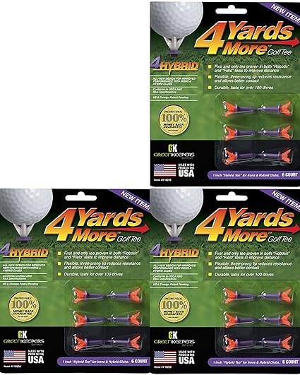 Amazon.com: 4 yards más Tees de golf 1