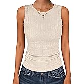 ANRABESS High Neck Tank Tops for Women Sleeveless Shirts Summer 2026 Basic Soft Slim Fit Racerback Trendy Casual Outfits