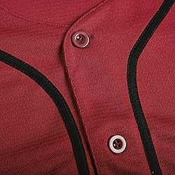 DEHANER Maroon Men's Baseball Jersey for Women