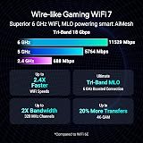 ASUS ROG Strix GS-BE18000 Tri-Band WiFi 7 Gaming Router 8x2.5G Ports view 2