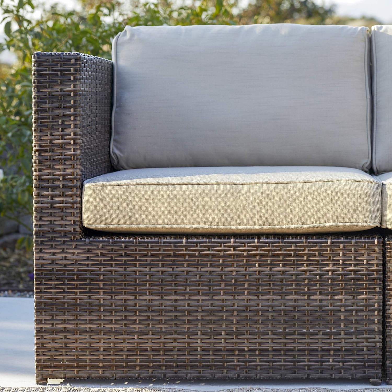 Supernova Outdoor Patio Furniture 12 Piece Wicker Rattan Sectional Sofa Set Fully Assembled Brown