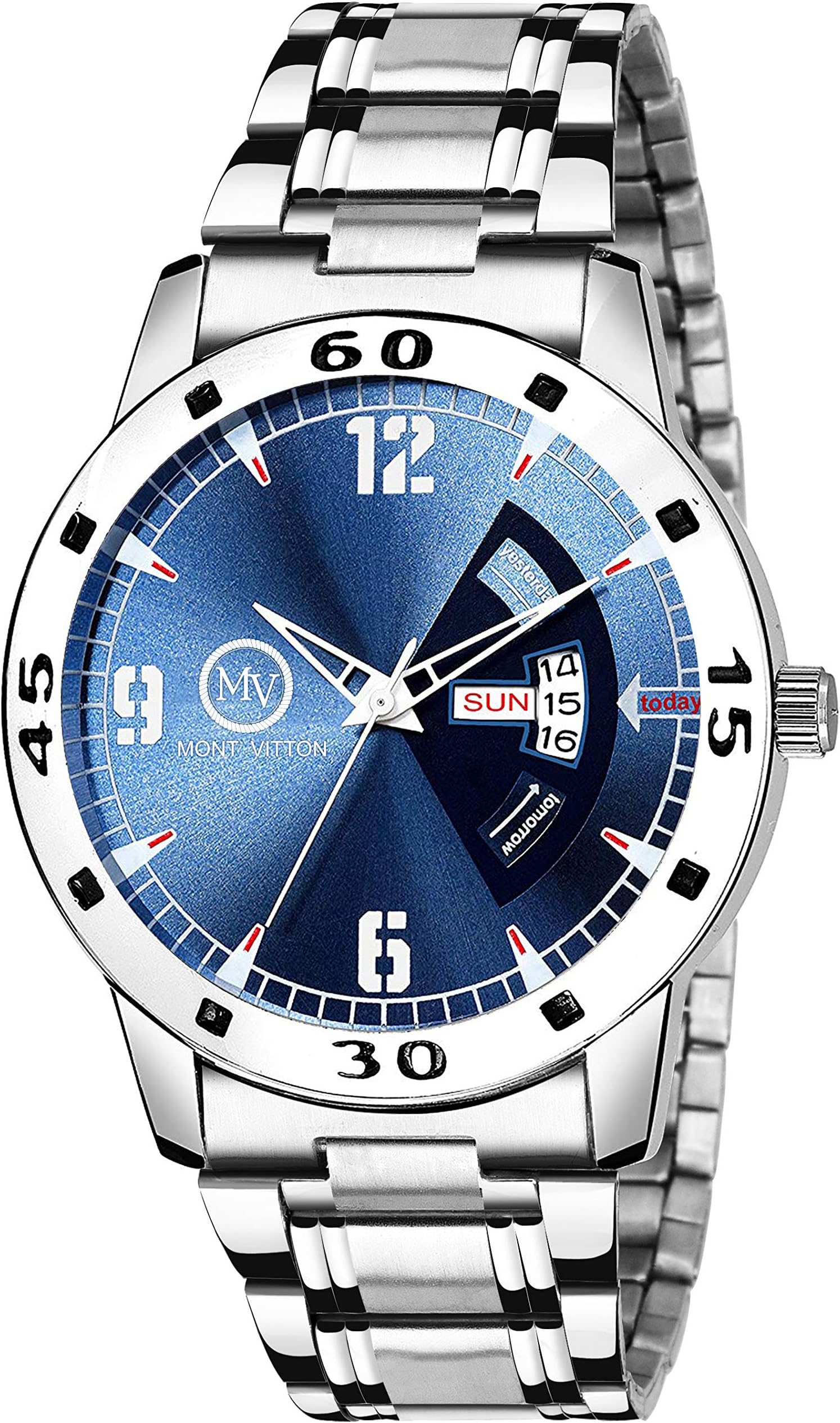 MontVitton Avengers Day and Date Functioning Analog Watch for Boys/Men