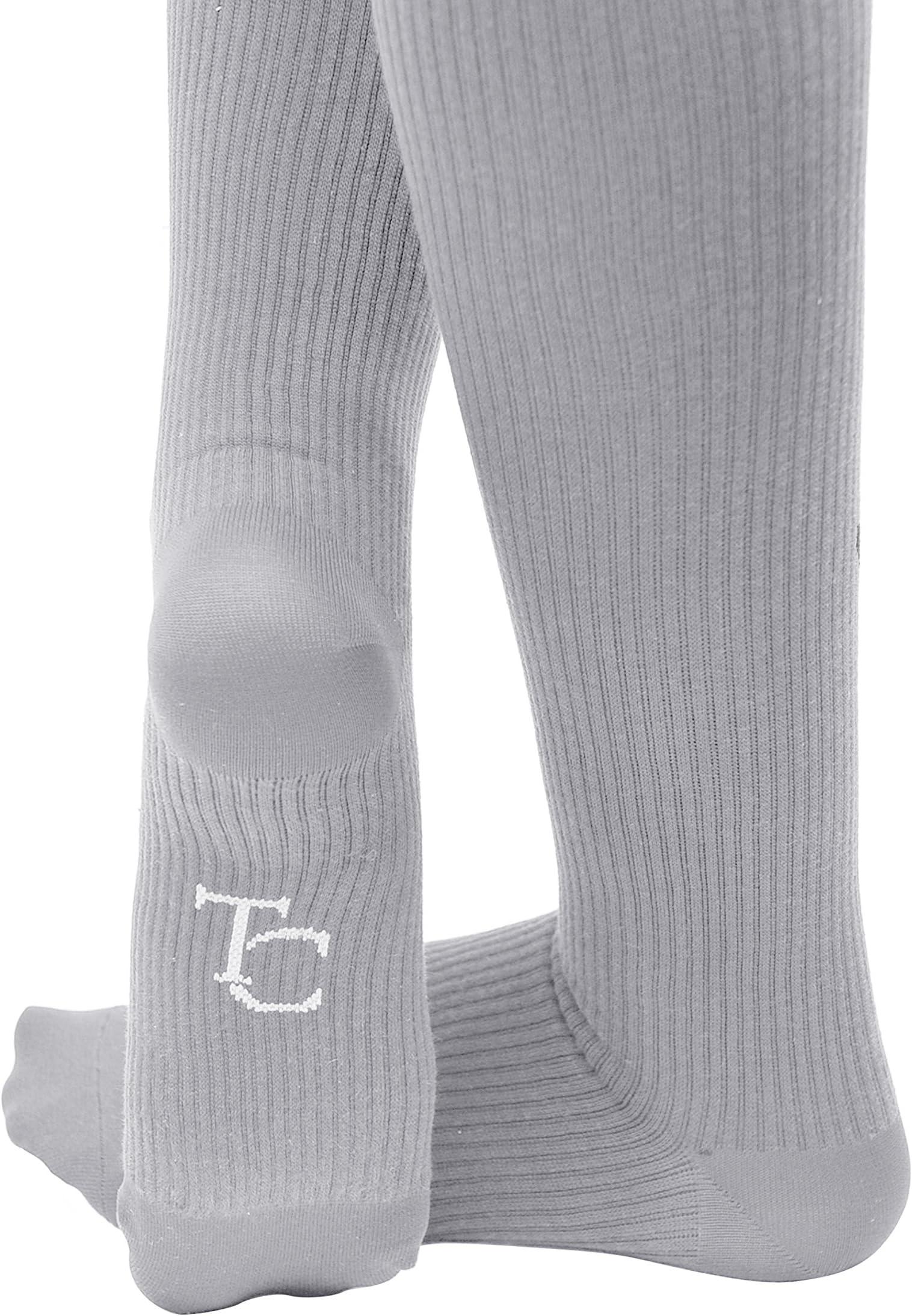 TRAVEL CLEVER COMPRESSION SOCKS 15-22mmHG, Knee High, Size S-XL (Gray, Large)