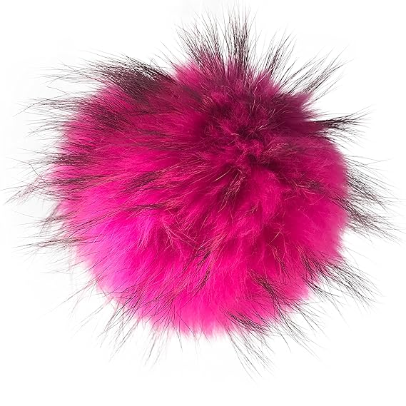 XXL Bommel mit Anstecknadel Pelzbommel Fellbommel Pompon Pelz Fell Echtpelz Bommelmütze ! viele Farben !