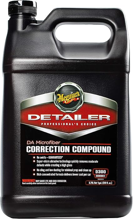 Meguiar’s DA Microfiber Correction Compound – Auto Compound Removes Surface Defects – D30001, 1 gal