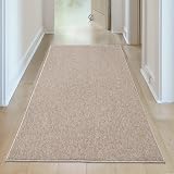 THE RUGS Low Pile Area Rug Beige 80x150 cm Non-Shedding Modern Indoor view 2