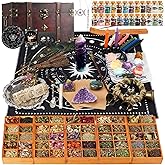 SHYSHINY Huge Witchcraft Kit, 200Pack Witchcraft Supplies for Witch Spells, Wiccan Supplies and Tools with Wooden Box Witch Starter Kit for Beginners