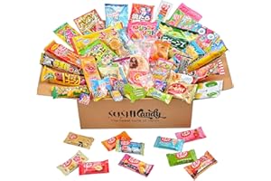 SUSHICANDY THE SWEET TASTE OF JAPAN 50 Japanese Candy & Snack box set 10 Japanese Kitkat assortment and 40 popular Sweets (BOX)