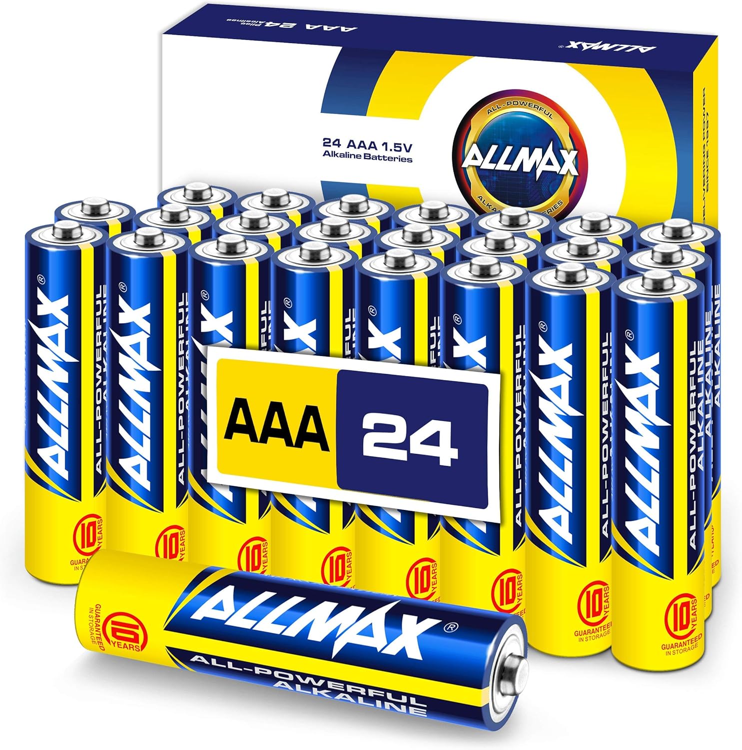 Allmax AAA Maximum Power Alkaline Batteries (24 Count) – Ultra Long-Lasting Triple A Battery, 10-Year Shelf Life, Leak-Proof, Device Compatible – Powered by EnergyCircle Technology (1.5 Volt): Health & Personal Care