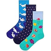 Hot Sox Women's Fun Conversation Starter Crew Socks - 2 & 3 Pairs - Cute & Funny Fashion Novelty Gifts