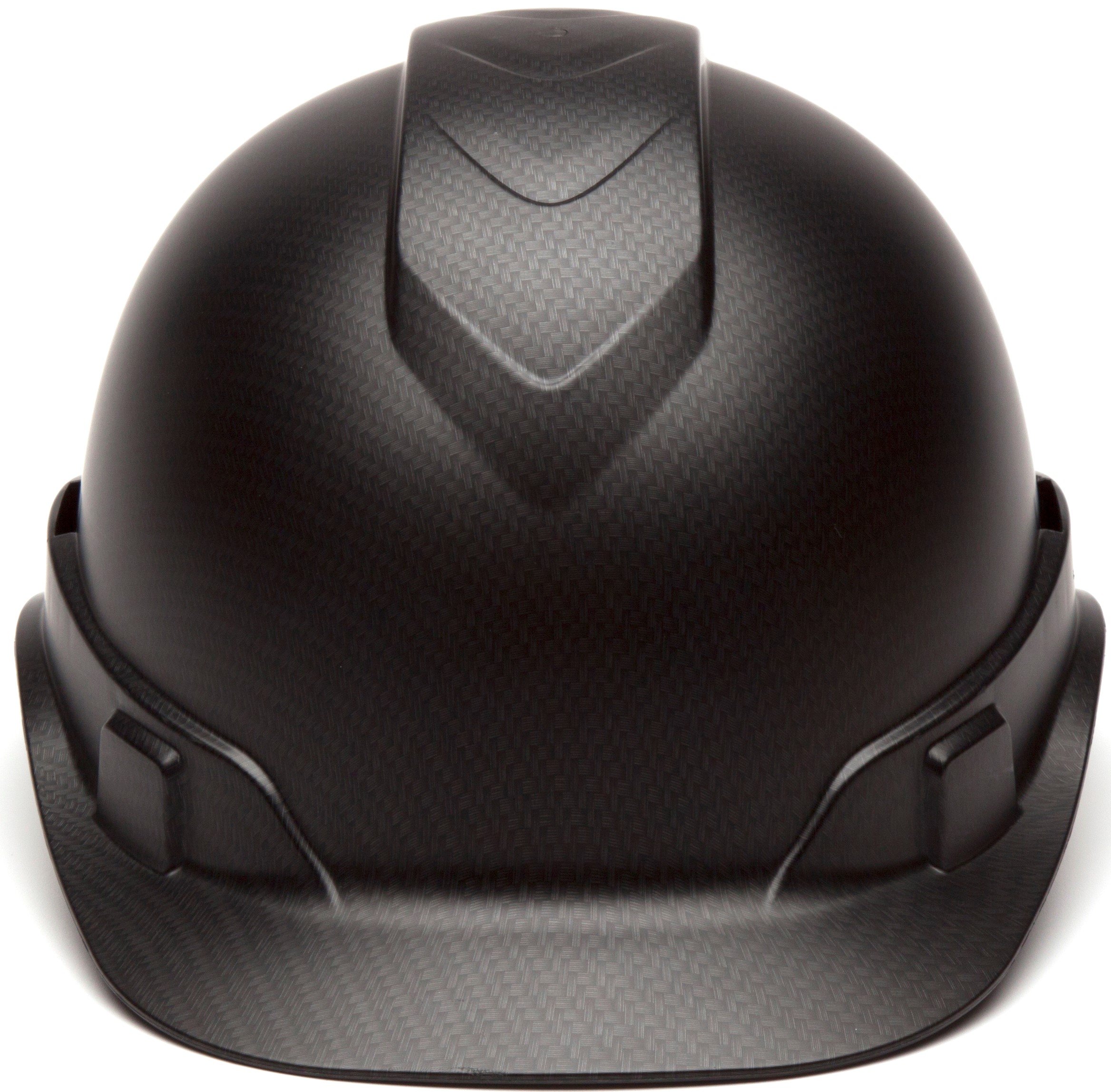 Pyramex Ridgeline Cap Style Hard Hat, 4Point Ratchet Suspension, Black