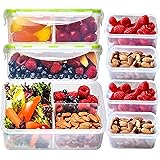 Bento Box Meal Prep Containers with Lids - Lunch Containers for Adults & Kids - Microwave, Freezer, & Dishwasher Safe, Leakpr