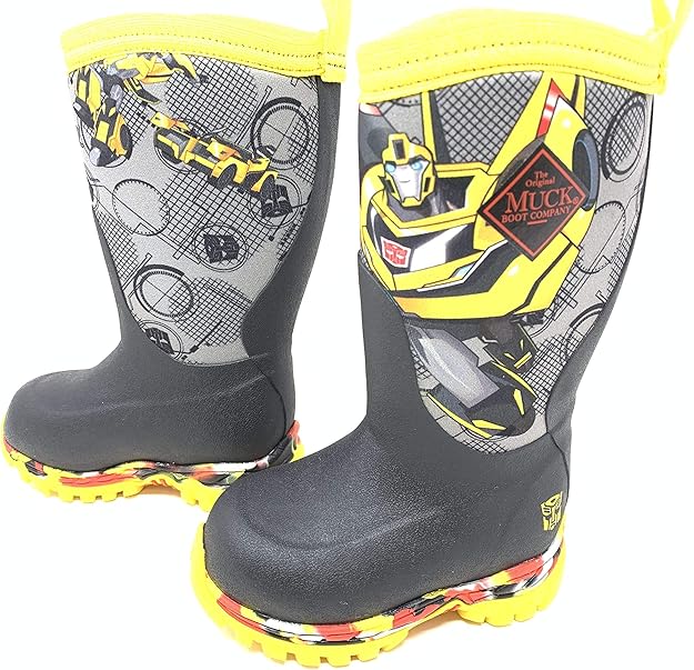 Muck Boot Boys Rugged II Transformers Bumble Bee Boots