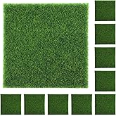 Seutmrou 10 Pcs Miniature Garden Grass, 6 x 6"Fairy Artificial Grass, Artificial Grass Turf, Fairy Garden Ornament, Fake Gras