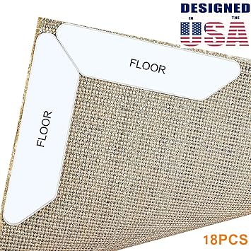 Rug Gripper 18 Pack With Hard Plastic Layer Rug Grippers 3 Layer Design Carpet Gripper Carpet