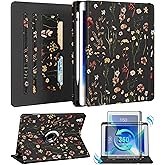 Kidcube for iPad Air 3rd Generation Case/Pro 10.5 Inch Case - Women Girls Cute Rotating Stand Folio Cover with Pencil Holder & Card Slot Girly Flowers Floral Design Cover for iPad Pro 10.5''/Air 3rd