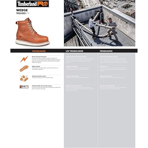 Stiefel Timberland PRO Men's 6" Soft Toe Wedge Boots Rust TB053009214
