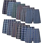 JupiterSecret Men's Boxers Underwear 100% Cotton Woven Boxers for Men Pack Boxer Shorts Assorted Colors