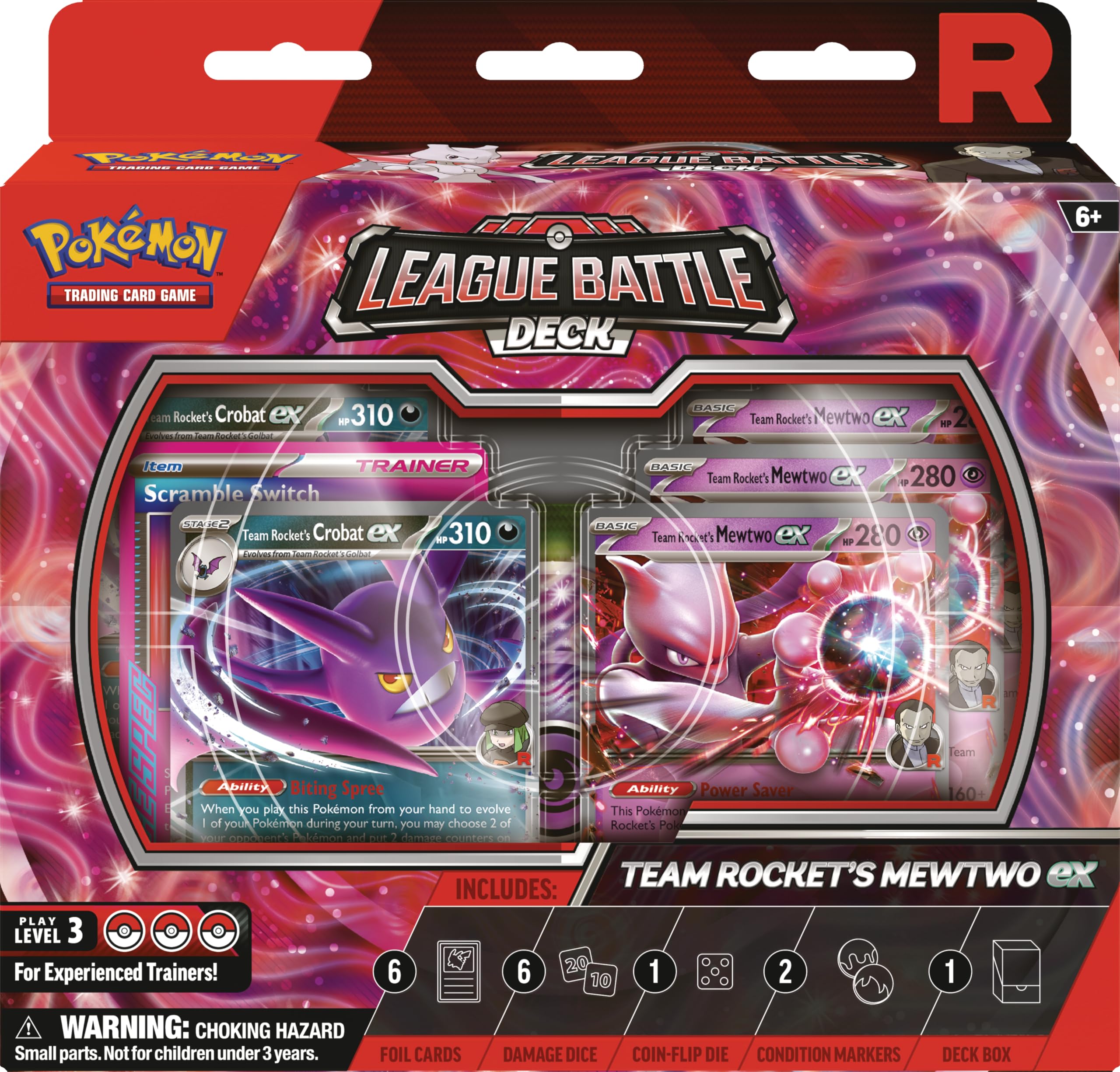 Pokémon TCG: Team Rocket’s Mewtwo ex League Battle Deck (1 Ready-to-Play 60-Card Deck)
