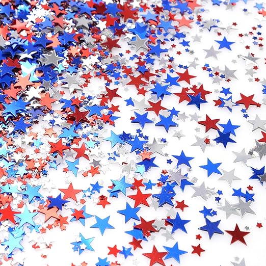 Amazon Com Red Blue White Twinkle Stars Table Confetti 4th Of