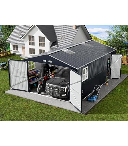 Amazon.com: K Knowbody 13x20x8.3 FT Metal Garage Shed,Ultra
