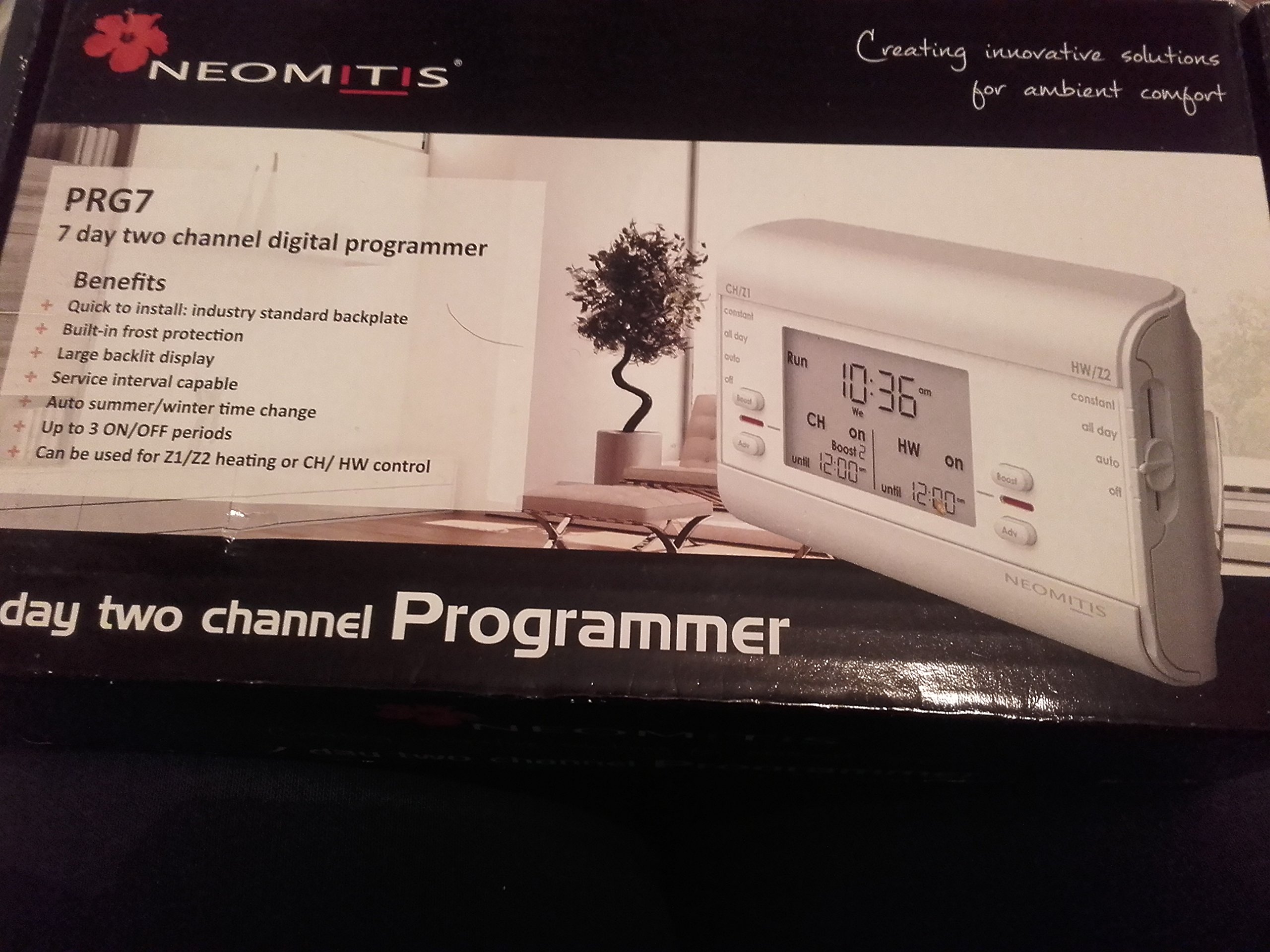 Neomitis PRG7 Twin Channel Digital Programmer, White