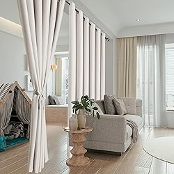 Hiasan Room Divider Blackout Curtains,Extra Wide