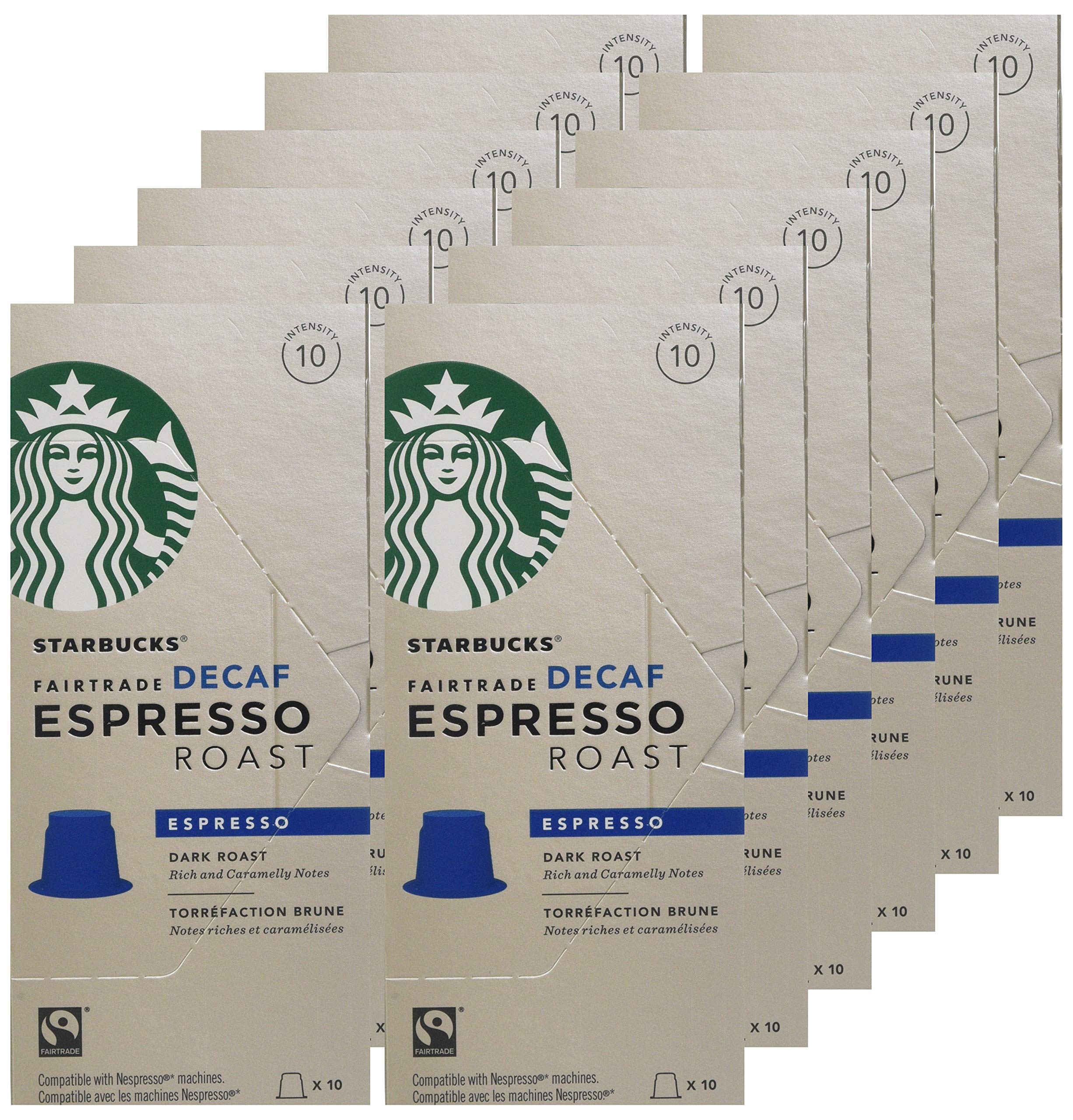 Starbucks® Espresso Roast Nespresso®* Compatible Capsules (Pack of 12