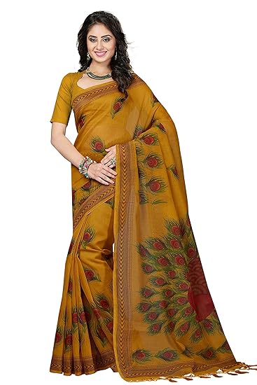 Poly Cotton with Blouse Piece Saree