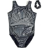 Destira Gymnastics Leotards for Girls, Premium Hologram Fabric w/Dazzling Rhinestone Crystals - GIRLS/CHILD Sizes