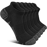 Uporee Low Cut Athletic Ankle Socks - Cushioned, Soft & Breathable, Anti-Blister Tab, 6 Pairs Men & Women