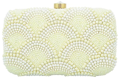 Tooba Handicraft Party Wear Hand Embroidered Box Clutch Bag Purse For Bridal, Casual, Party, Wedding